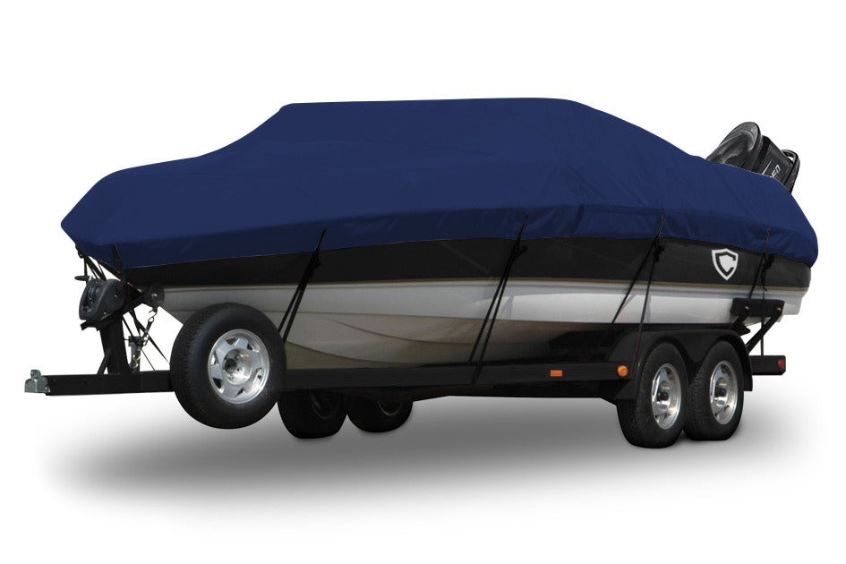 1991 Crestliner Fish Hawk V-16 Sharkskin™ Supreme Boat Cover In Use