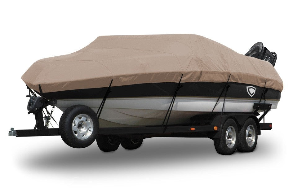 1991 Crestliner Fish Hawk V-16 Sharkskin™ Supreme Boat Cover In Use