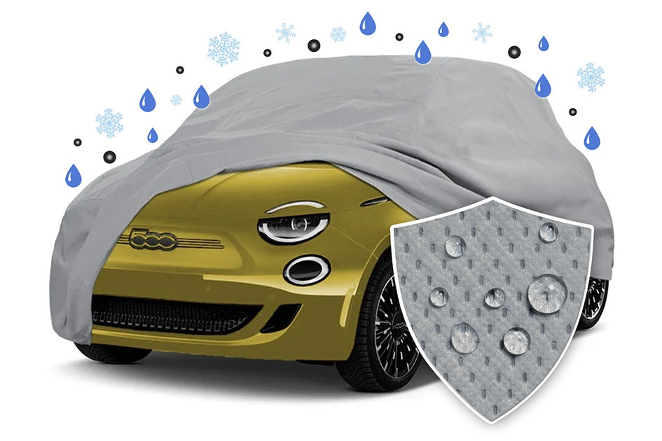 2024 FIAT 500e WeatherFit® Gold Car Cover with Swatch