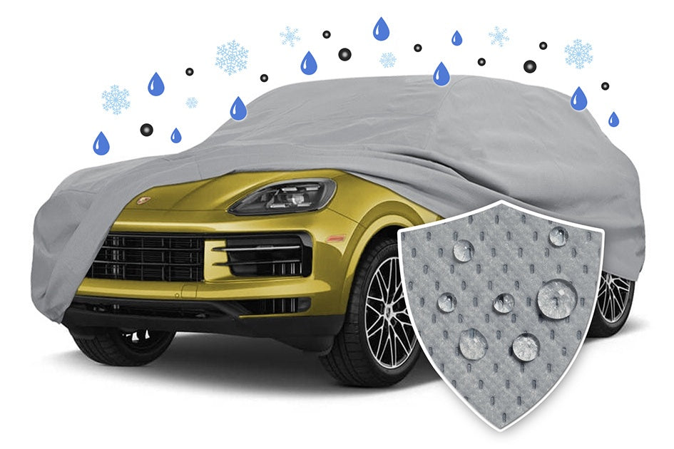 2026 Porsche Cayenne WeatherFit® Gold SUV Cover with Swatch