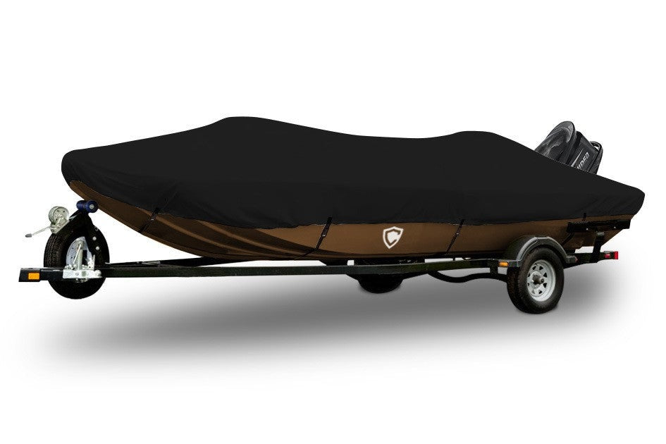 Sharkskin™ Plus V-Shaped Jon Boat Cover In Use