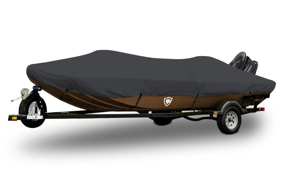 Sharkskin™ Plus V-Shaped Jon Boat Cover In Use