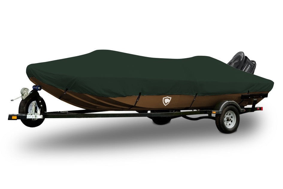 Sharkskin™ Plus V-Shaped Jon Boat Cover In Use