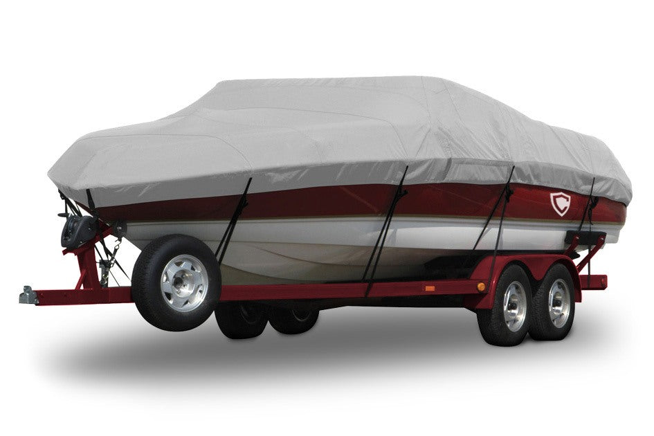 1999 Bayliner Capri 1750 CH/BE BR Sharkskin™ Plus Boat Cover In Use