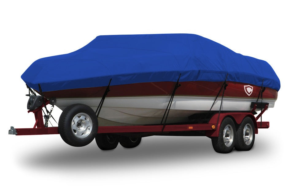 1999 Bayliner Capri 1750 CH/BE BR Sharkskin™ Plus Boat Cover In Use