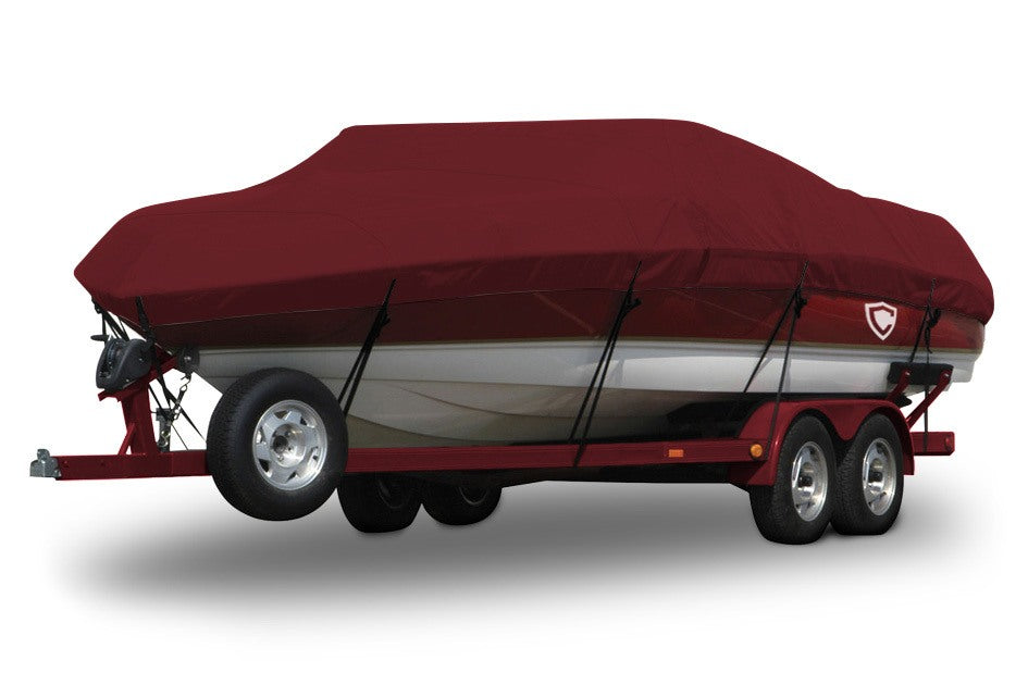 1999 Bayliner Capri 1750 CH/BE BR Sharkskin™ Plus Boat Cover In Use