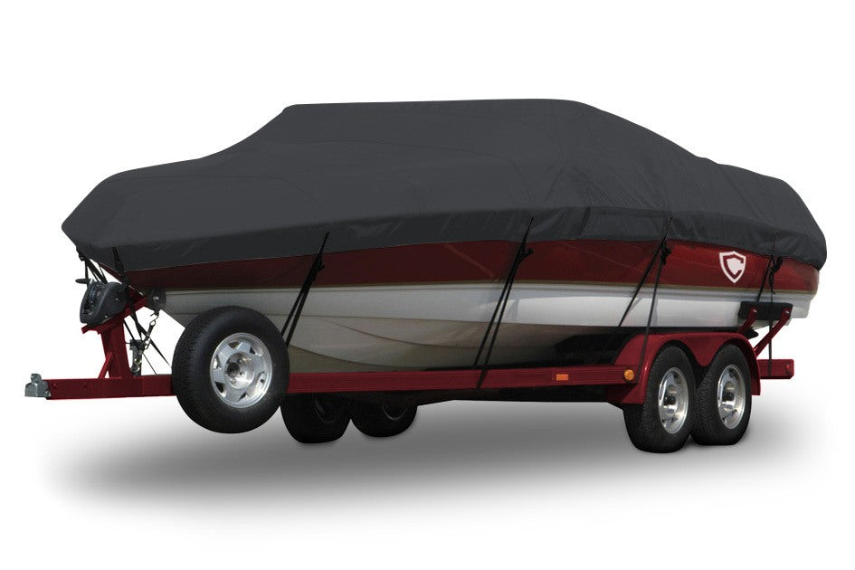 1999 Bayliner Capri 1750 CH/BE BR Sharkskin™ Plus Boat Cover In Use