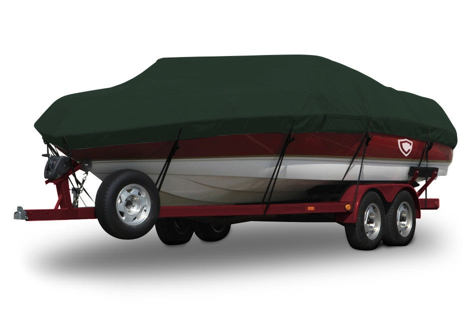 1999 Bayliner Capri 1750 CH/BE BR Sharkskin™ Plus Boat Cover In Use