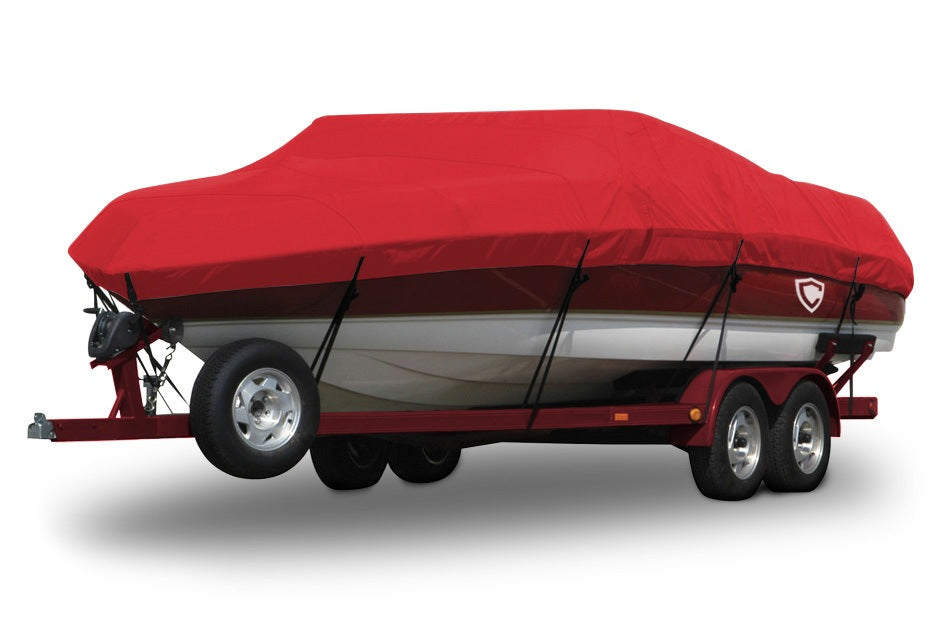 1999 Bayliner Capri 1750 CH/BE BR Sharkskin™ Plus Boat Cover In Use