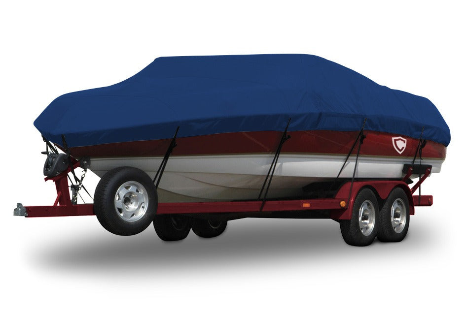 1999 Bayliner Capri 1750 CH/BE BR Sharkskin™ Plus Boat Cover In Use