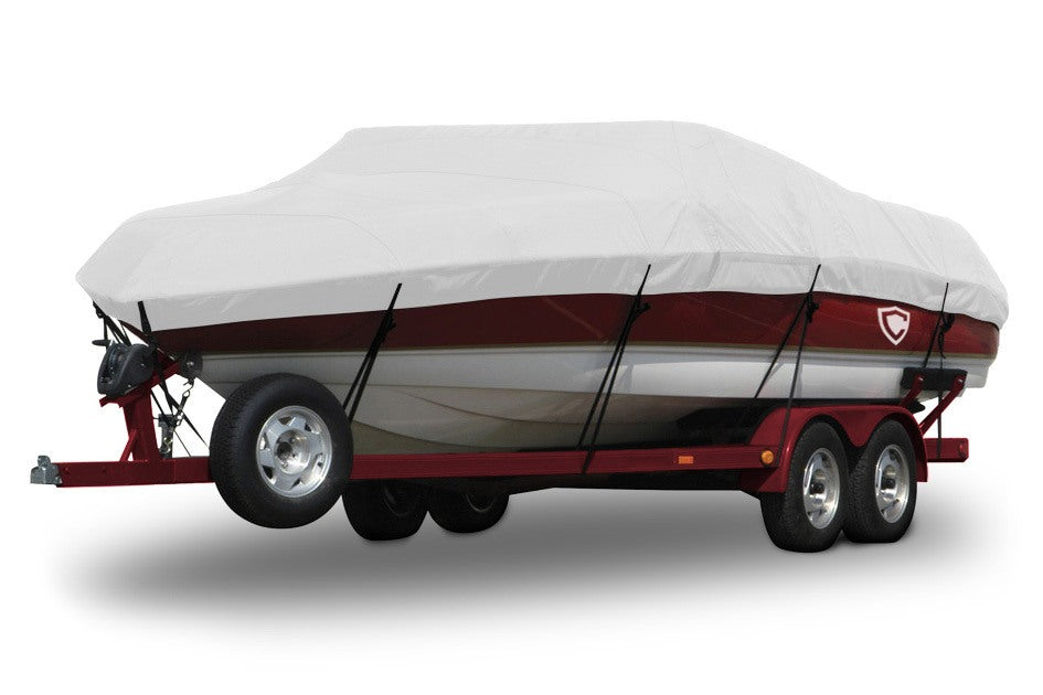 1999 Bayliner Capri 1750 CH/BE BR Sharkskin™ Plus Boat Cover In Use
