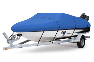 2009 Tuffy 1890 Osprey Walk-Thru ShoreFit® 1200 HD Boat Cover In Use