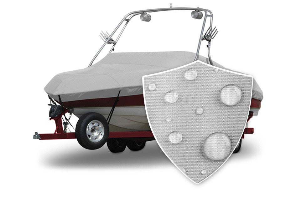 Sharkskin™ Plus Conventional Ski Boat with Arch Boat Cover with Swatch