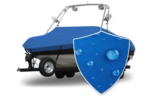 Sharkskin™ Supreme Conventional Ski Boat with Arch Boat Cover with Swatch