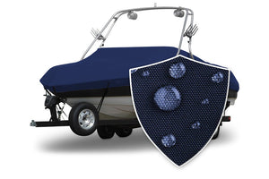 Sharkskin™ Supreme Conventional Ski Boat with Arch Boat Cover with Swatch