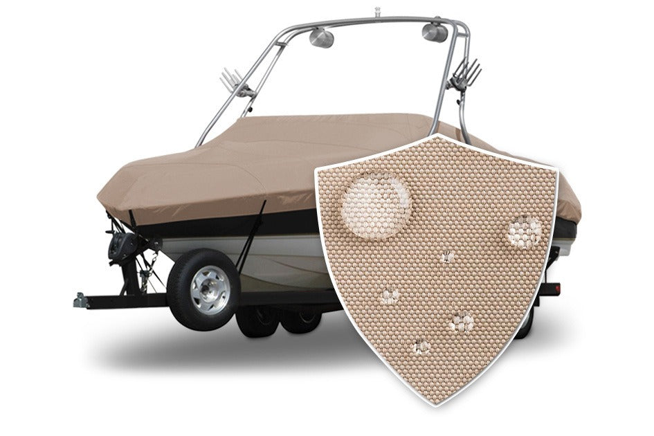 Sharkskin™ Supreme Conventional Ski Boat with Arch Boat Cover with Swatch