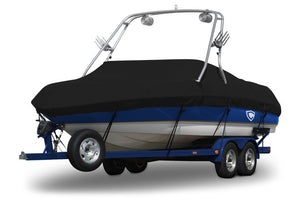 Sunbrella® Conventional Ski Boat with Arch Boat Cover In Use