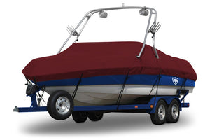 Sunbrella® Conventional Ski Boat with Arch Boat Cover In Use