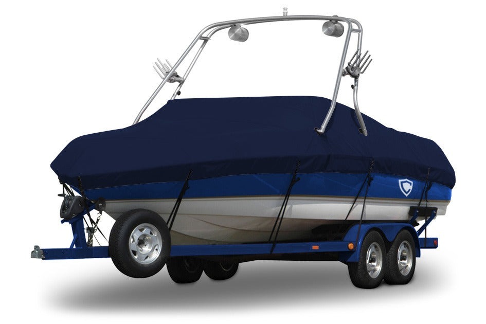 Sunbrella® Conventional Ski Boat with Arch Boat Cover In Use