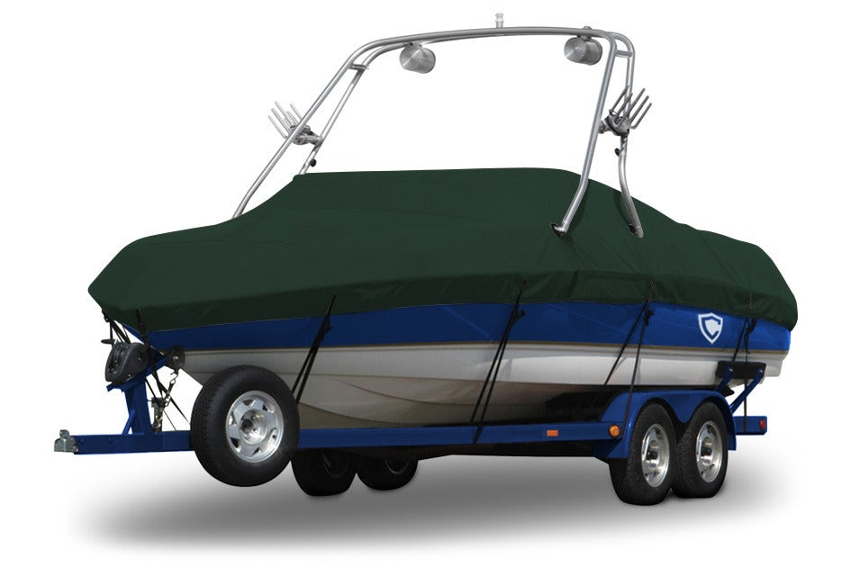 Sunbrella® Conventional Ski Boat with Arch Boat Cover In Use