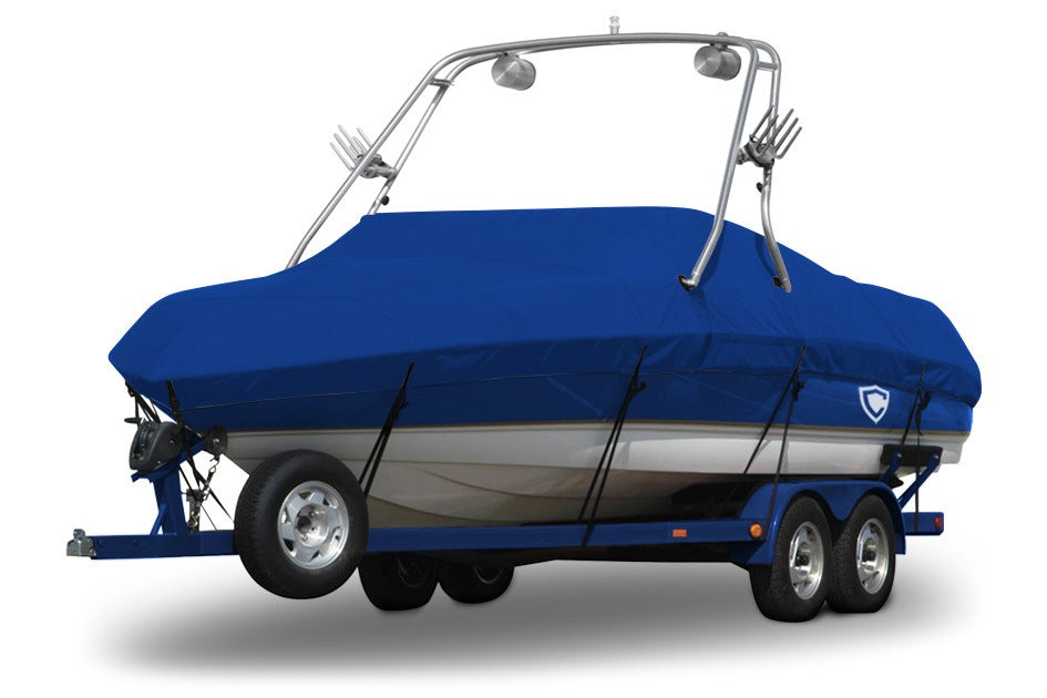 Sunbrella® Conventional Ski Boat with Arch Boat Cover In Use