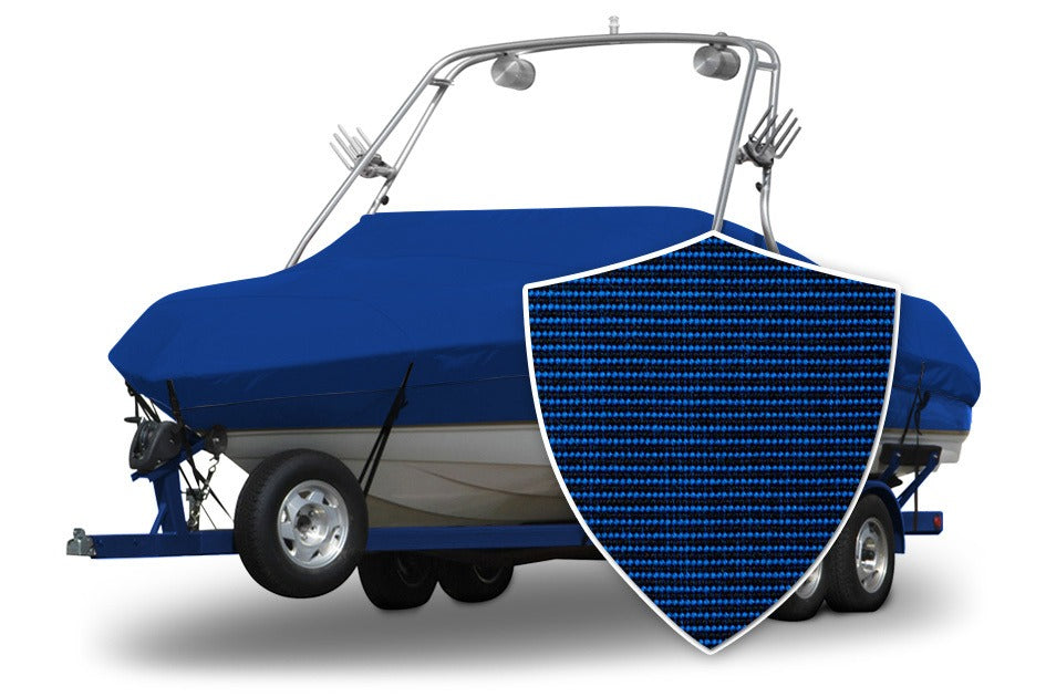Sunbrella® Conventional Ski Boat with Arch Boat Cover In Use