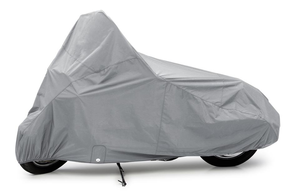 WeatherFit® Platinum Full Dress Cruiser Motorcycle Cover In Use